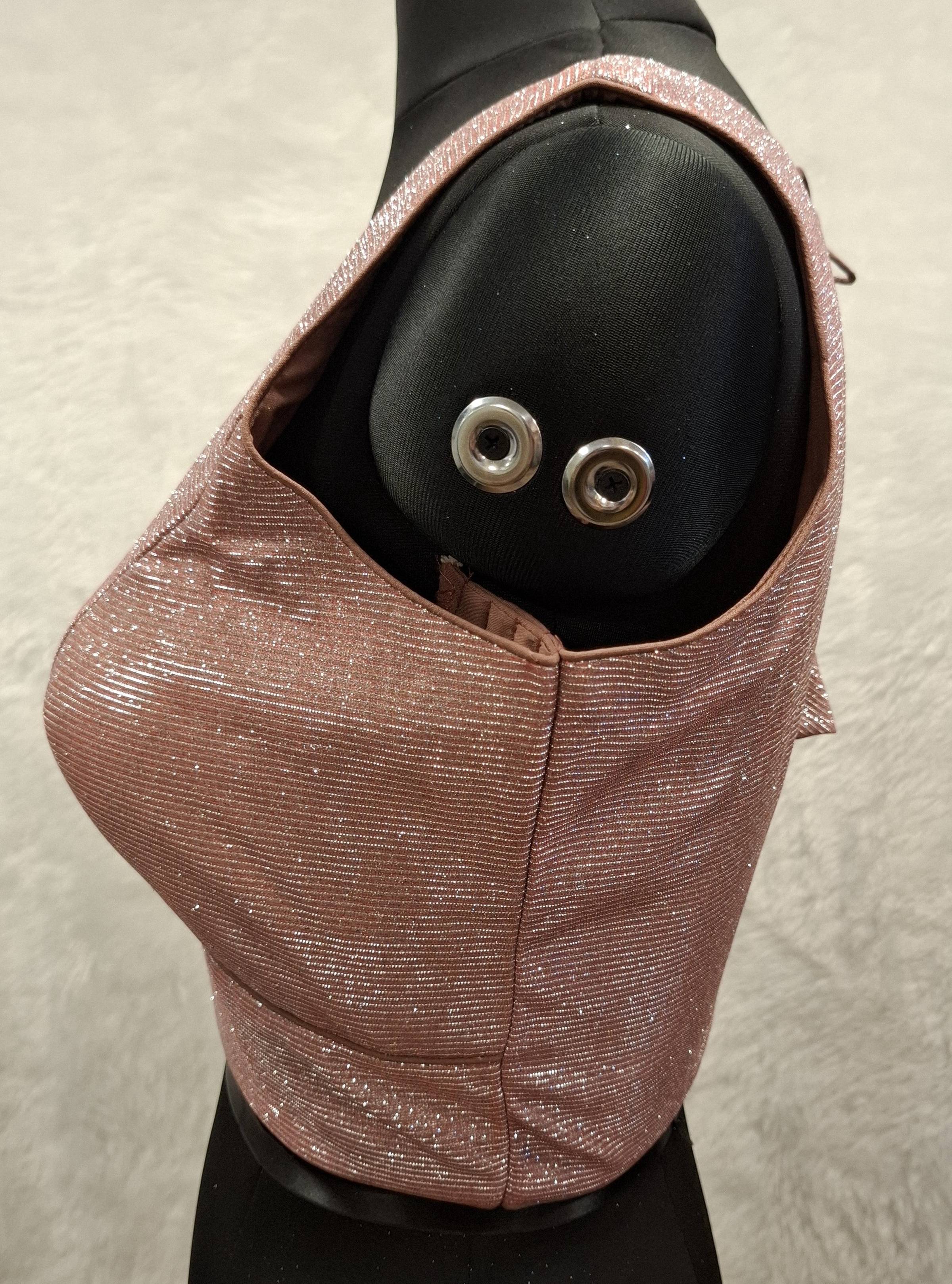 Kia Fashions Dusty Pink Dual Tone Glitter Fabric Readymade Blouse