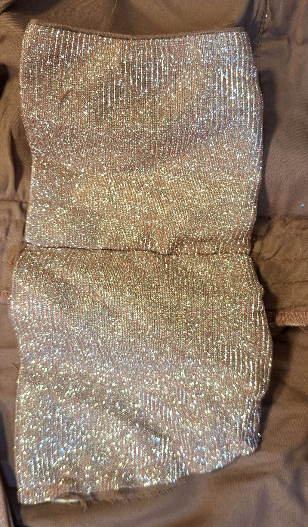 Kia Fashions Dusty Pink Dual Tone Glitter Fabric Readymade Blouse