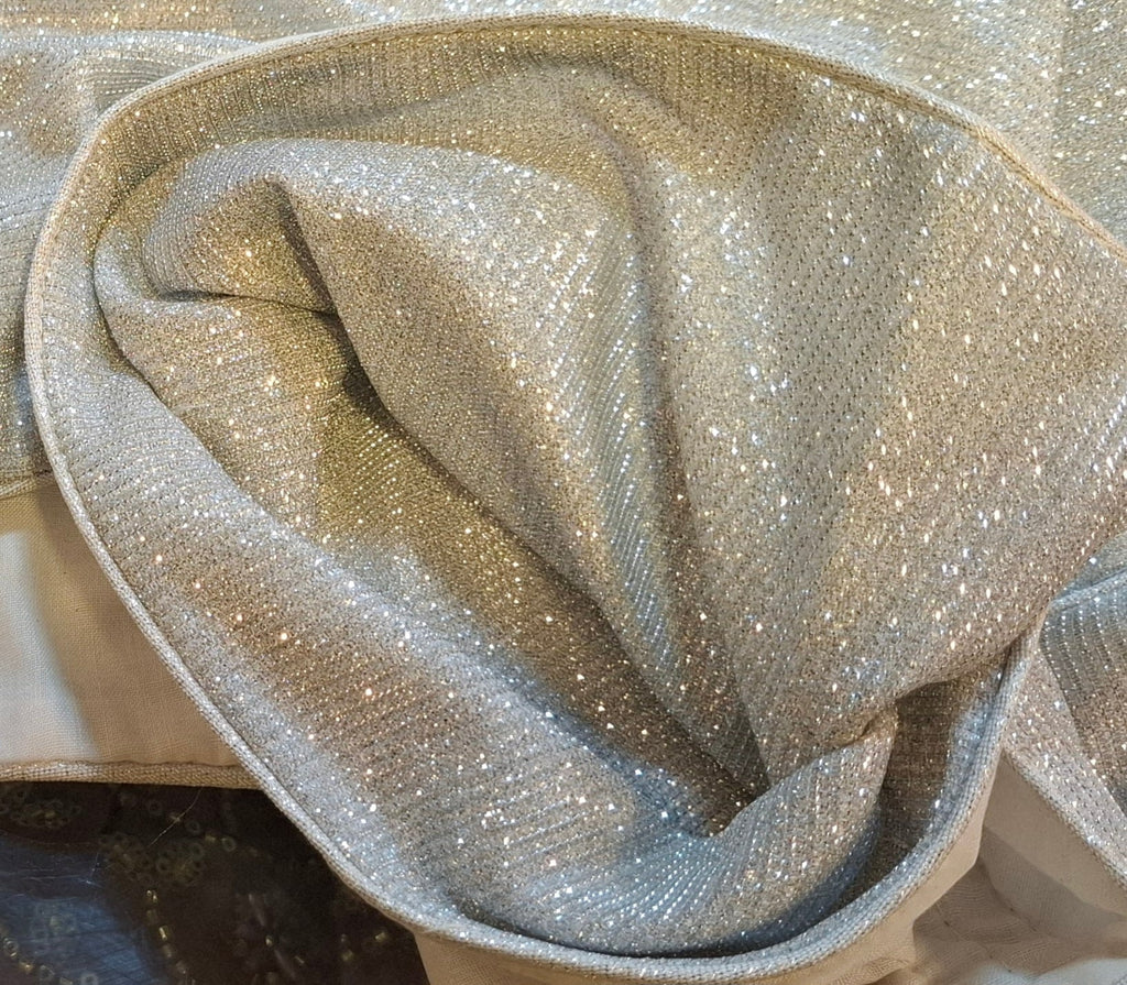 Kia Fashions Silver Shimmer Dual Tone Glitter Fabric Readymade Blouse