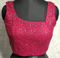 Kia Fashions Hot Pink All Over Golden Sequins Readymade Blouse