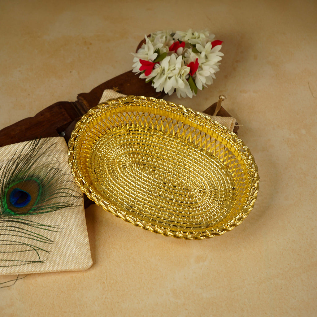 Sri Rudra Decorative Color Flower Tray (SR 0639)