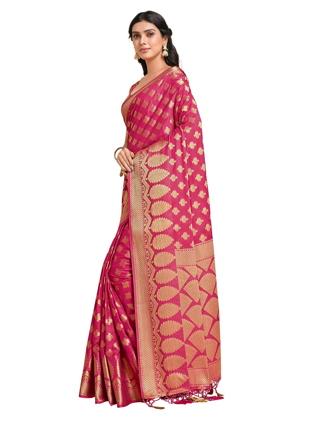 Mimosa Women's Mysore Silk Pink Saree
