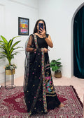 Teeya Creation Black Color Faux Georgette Heavy Embroidery Work Fully Stitched Salwar Suit