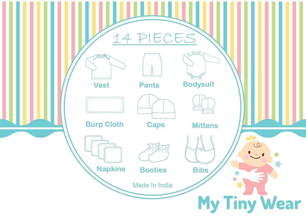My Tiny Wear Full Sleeves New Born Baby Gift Set - Dino Print