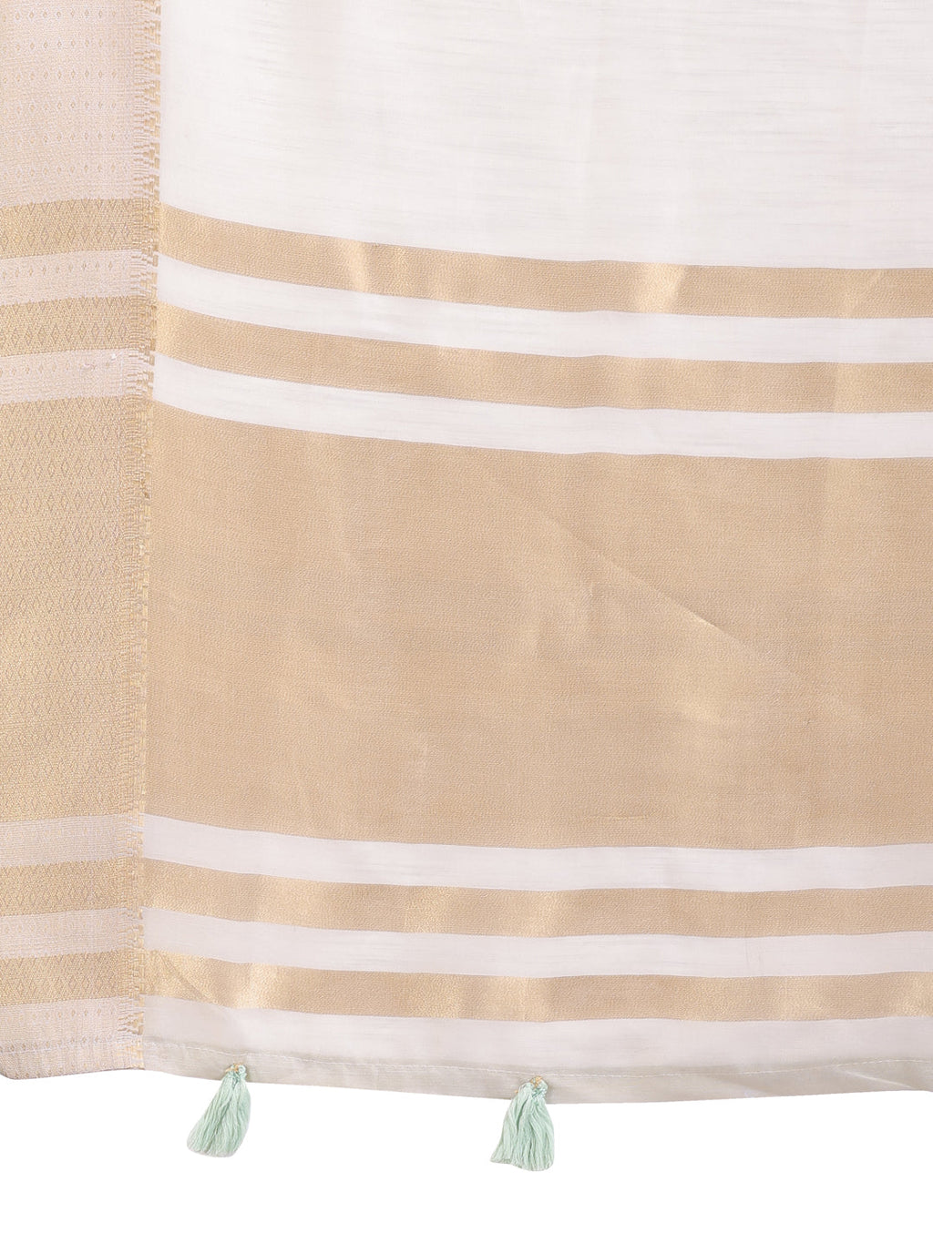Shree Shyam Fashion Elegant Grey Woven Linen Saree with Contrast Zari Border & Tassels - Soft & Breathable Party Wear