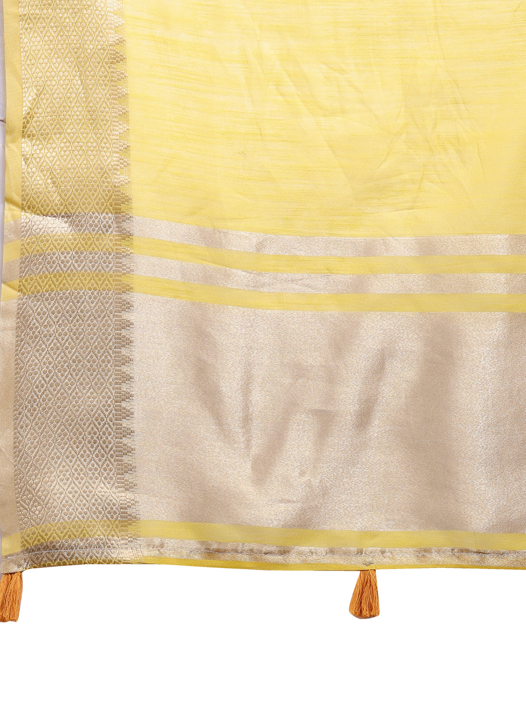 Shree Shyam Fashion Yellow Gold Cotton Ready-to-Wear Saree - Simplicity Meets Effortless Grace
