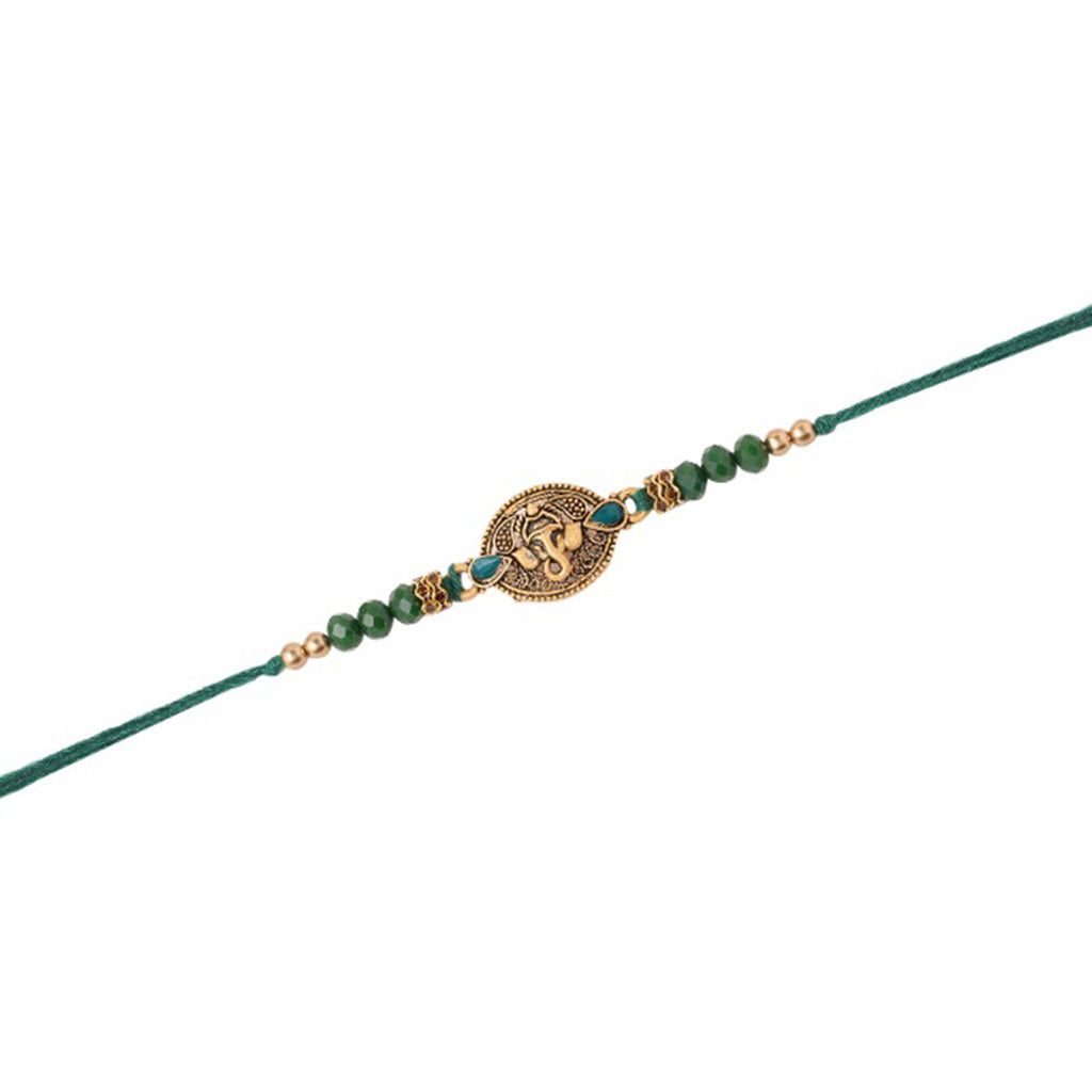 trueBrowns X Voylla Lord Ganesha Rakhi With Rudraksha