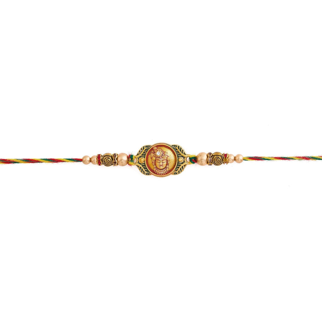 trueBrowns X Voylla Classic Divine Rakhi With Roli Chaawal Pack