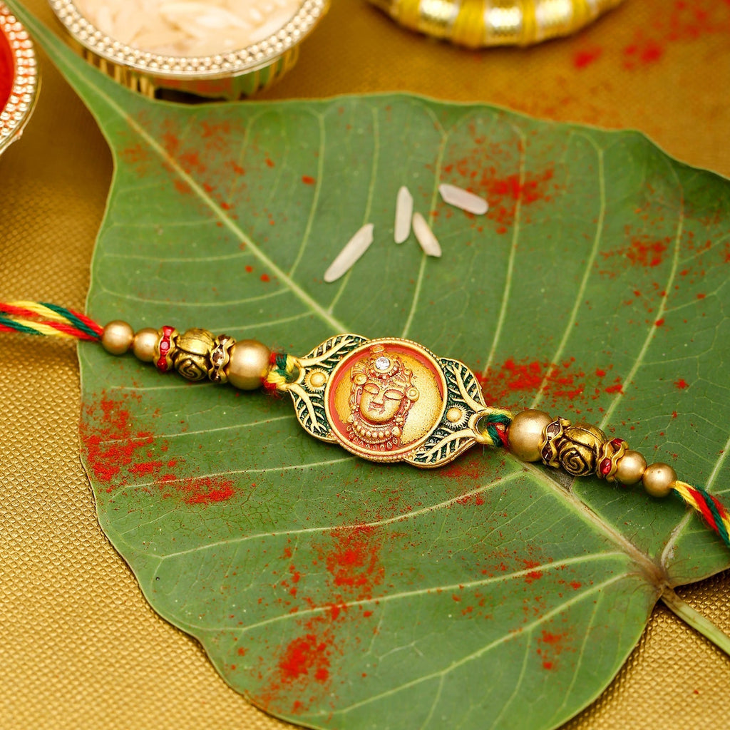 trueBrowns X Voylla Classic Divine Rakhi With Roli Chaawal Pack