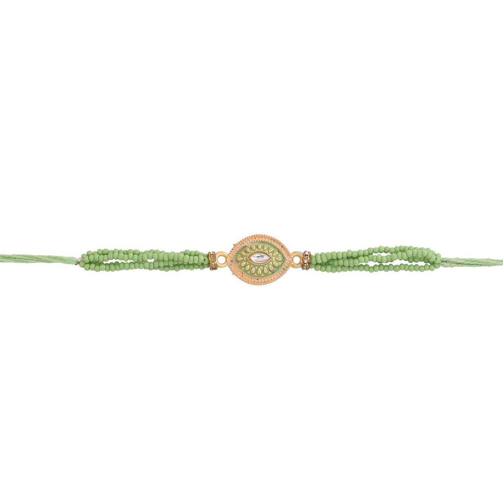 trueBrowns X Voylla Designer Beaded Rakhi With Roli Chaawal Pack