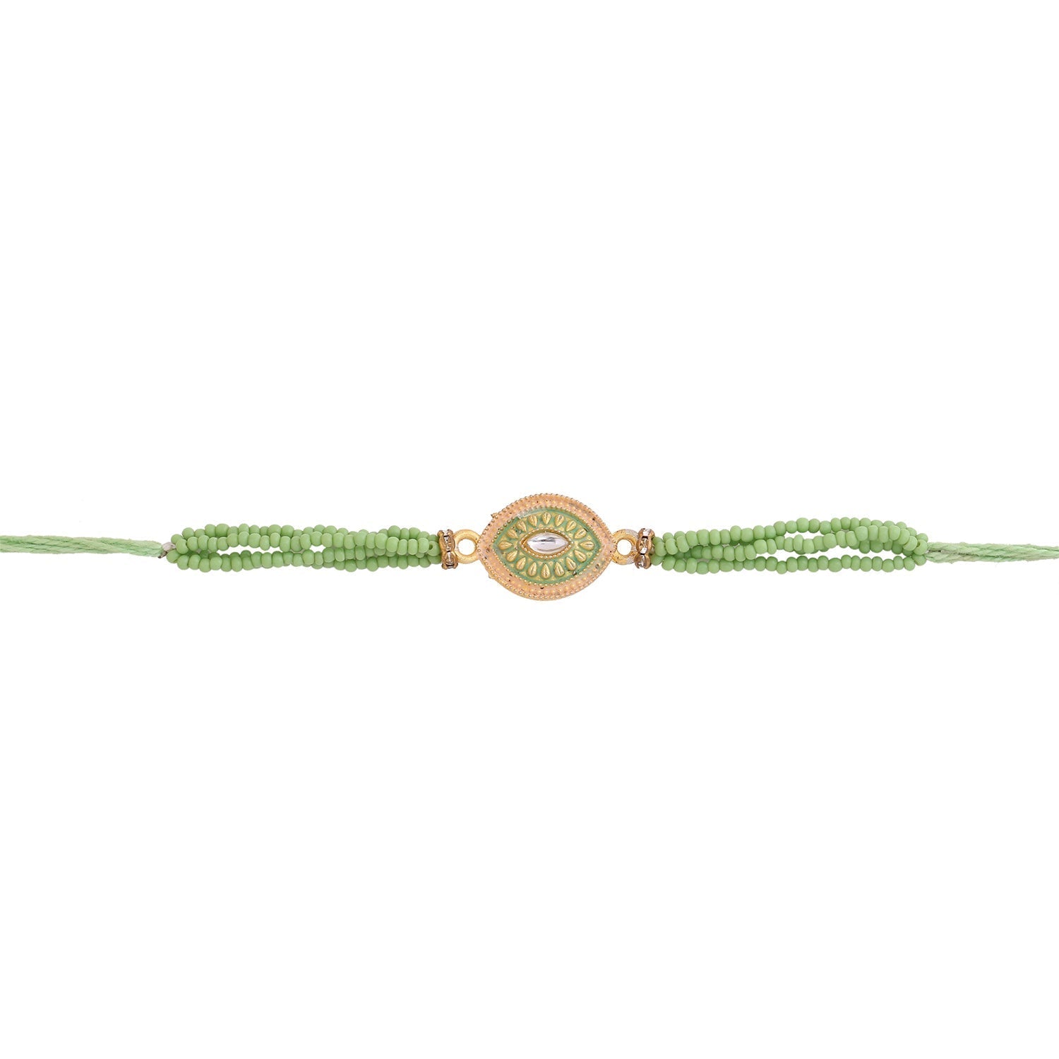 trueBrowns X Voylla Designer Beaded Rakhi With Roli Chaawal Pack