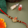 trueBrowns X Voylla Divine Rudraksha Ganesha Rakhi With Roli Chaawal Pack