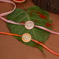 trueBrowns X Voylla Enameled Rakhi Combo Set With Roli Chaawal Pack