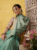 Turquoise Pure Viscose Chinon Zari Woven Solid Saree with Unstitched Blouse - Hiral Fashion
