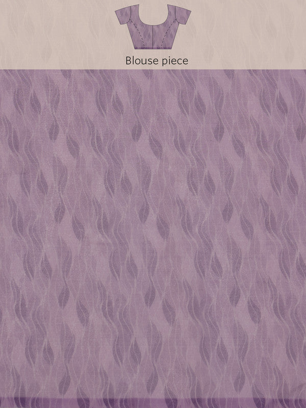 Purple Chiffon Digital Print Floral Saree with Unstitched Blouse - Hiral Fashion