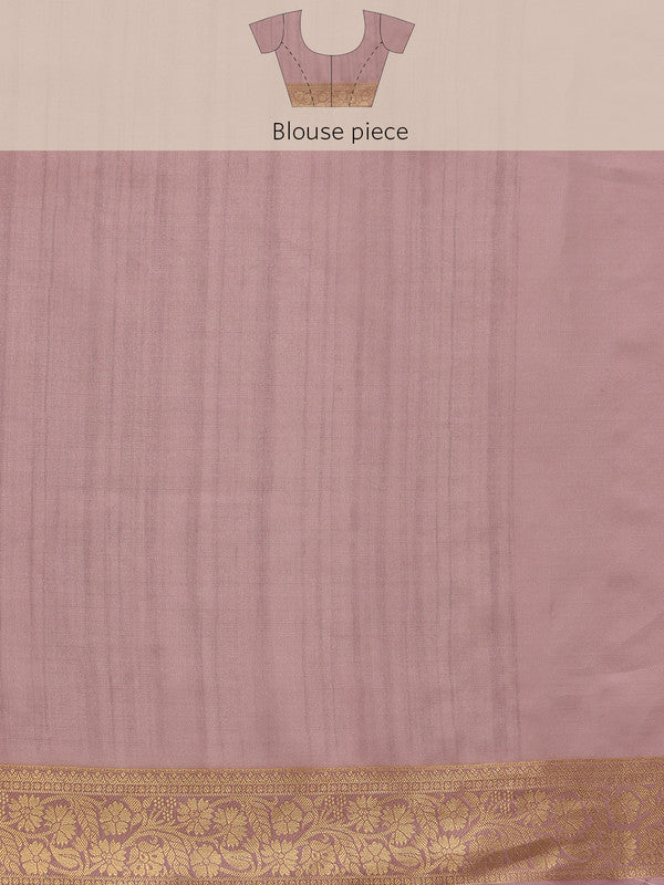 Pink Kota Doria Embroidered Floral Saree with Unstitched Blouse - Hiral Fashion