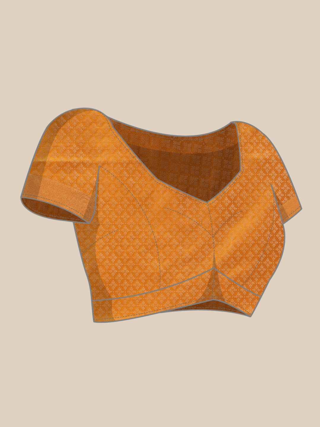 Hiral Fashion Yellow Banarasi Organza Silk Lahariya Woven Design Saree