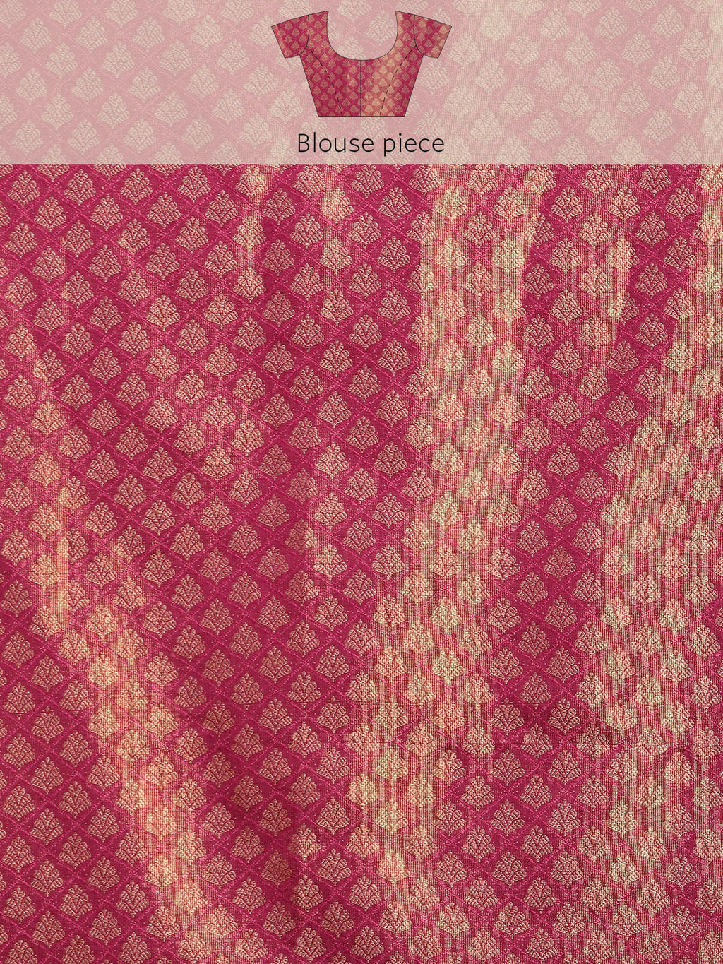 Purple Brocade Zari Woven Floral Saree with Unstitched Blouse - Hiral Fashion