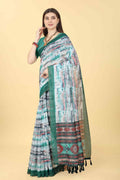 Multicolor Cotton Blend Dyed Tie and Dye Saree with Unstitched Blouse - Hiral Fashion