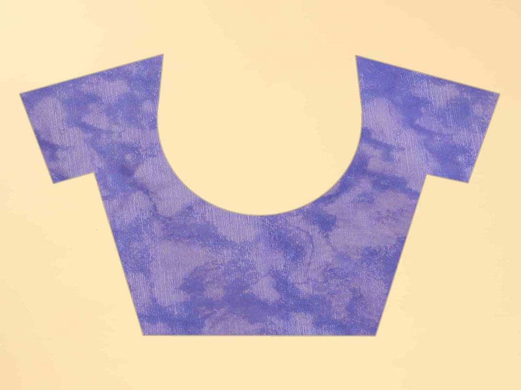 Purple Cotton Blend Dyed Tie and Dye Saree with Unstitched Blouse - Hiral Fashion