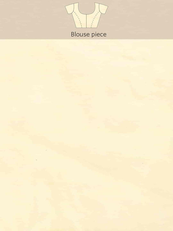 Beige Pure Cotton Woven Zari Design Paisley Saree with Unstitched Blouse - Hiral Fashion