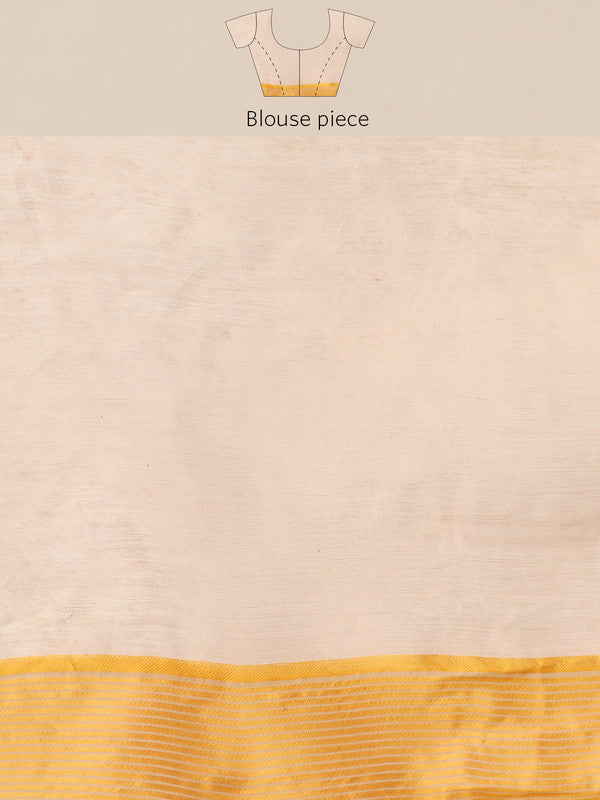 Multicolor Pure Cotton Woven Zari Design Geomatric Saree with Unstitched Blouse - Hiral Fashion