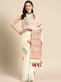Off White Pure Cotton Woven Zari Design Floral Saree with Unstitched Blouse - Hiral Fashion