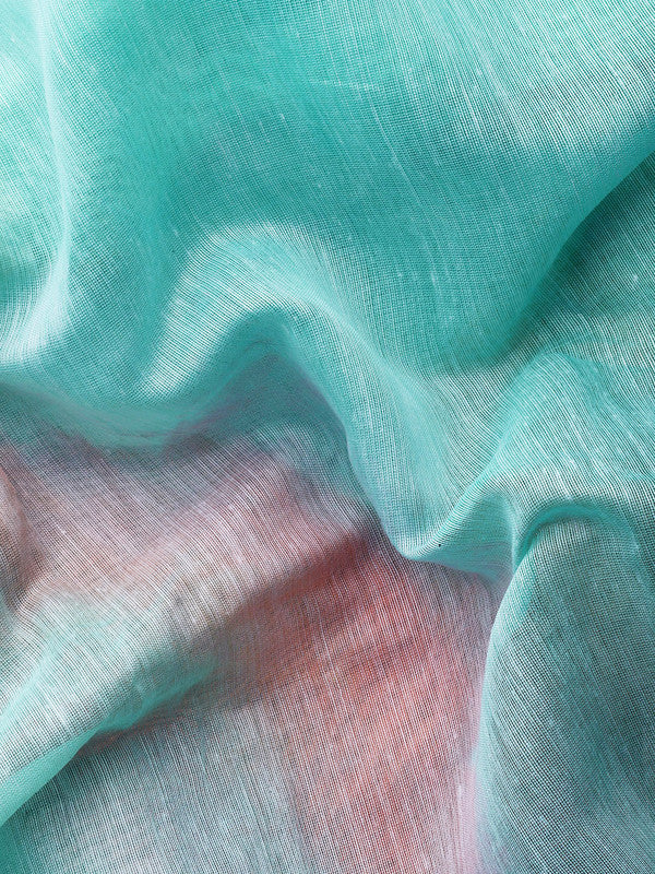 Green Organza Printed Tie and Dye Saree with Unstitched Blouse - Hiral Fashion