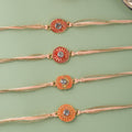 trueBrowns X Voylla Set Of 4 Designer Rakhi With Roli Chaawal Pack