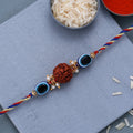 trueBrowns X Voylla Evil Eye Beaded Rakhi Embellished With Rudraksha