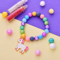 trueBrowns X Voylla Pink Unicorn Kids Convertible Rakhi with Colorful Beads