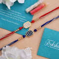 trueBrowns X Voylla Set of 2 Rectangle CZ Embellished Thread Rakhi