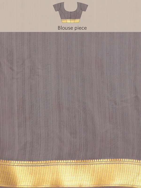 Multicolor Cotton Blend Printed Kalamkari Saree with Unstitched Blouse - Hiral Fashion