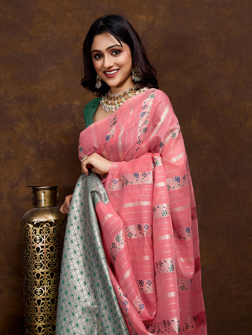 Vedant Vastram Jacquard Work Fancy Bollywood Saree - Gajari