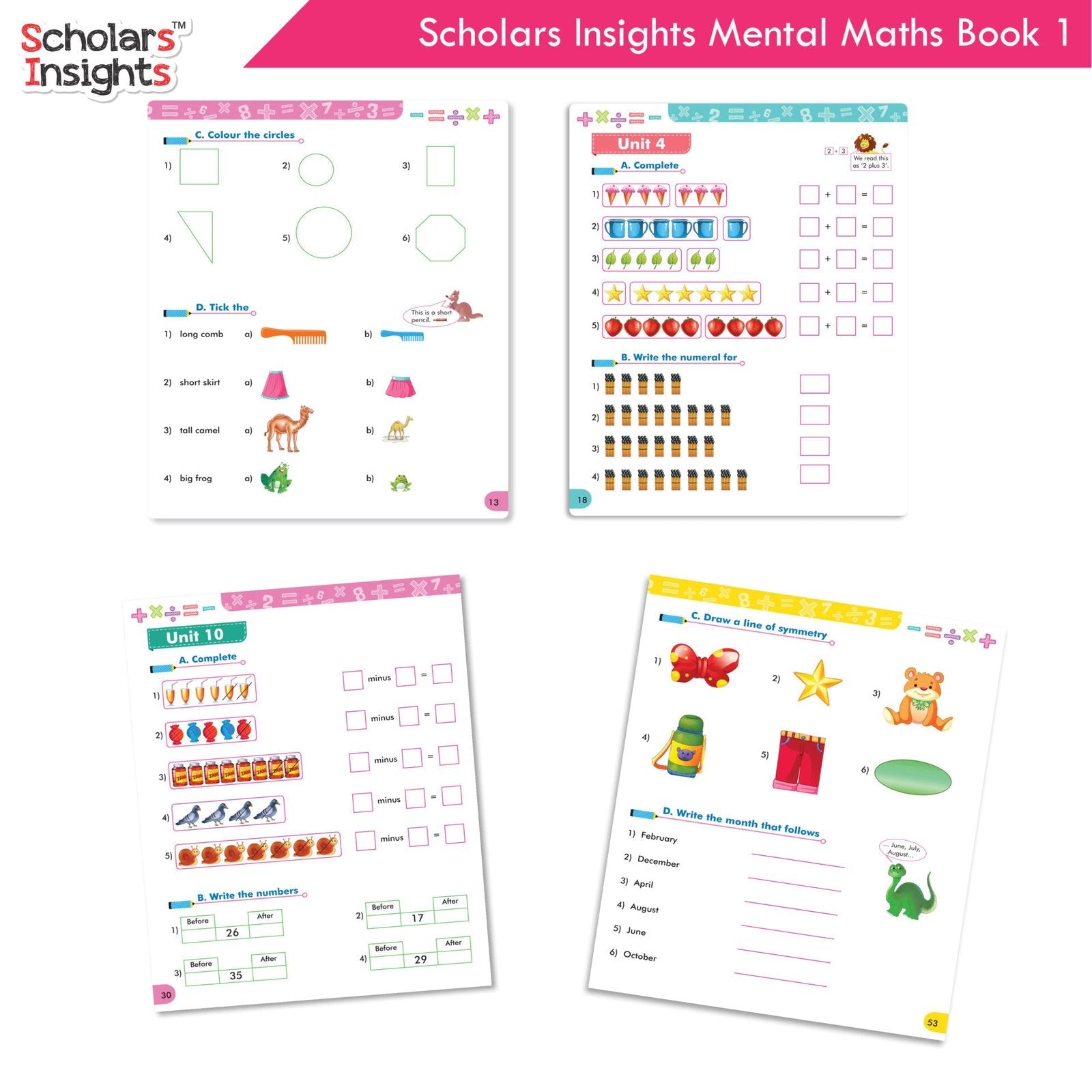 Scholars Insight Combo Set of Mathematics Workbooks For Grade 1| Set of 3| Problem Solving Book for Kids
