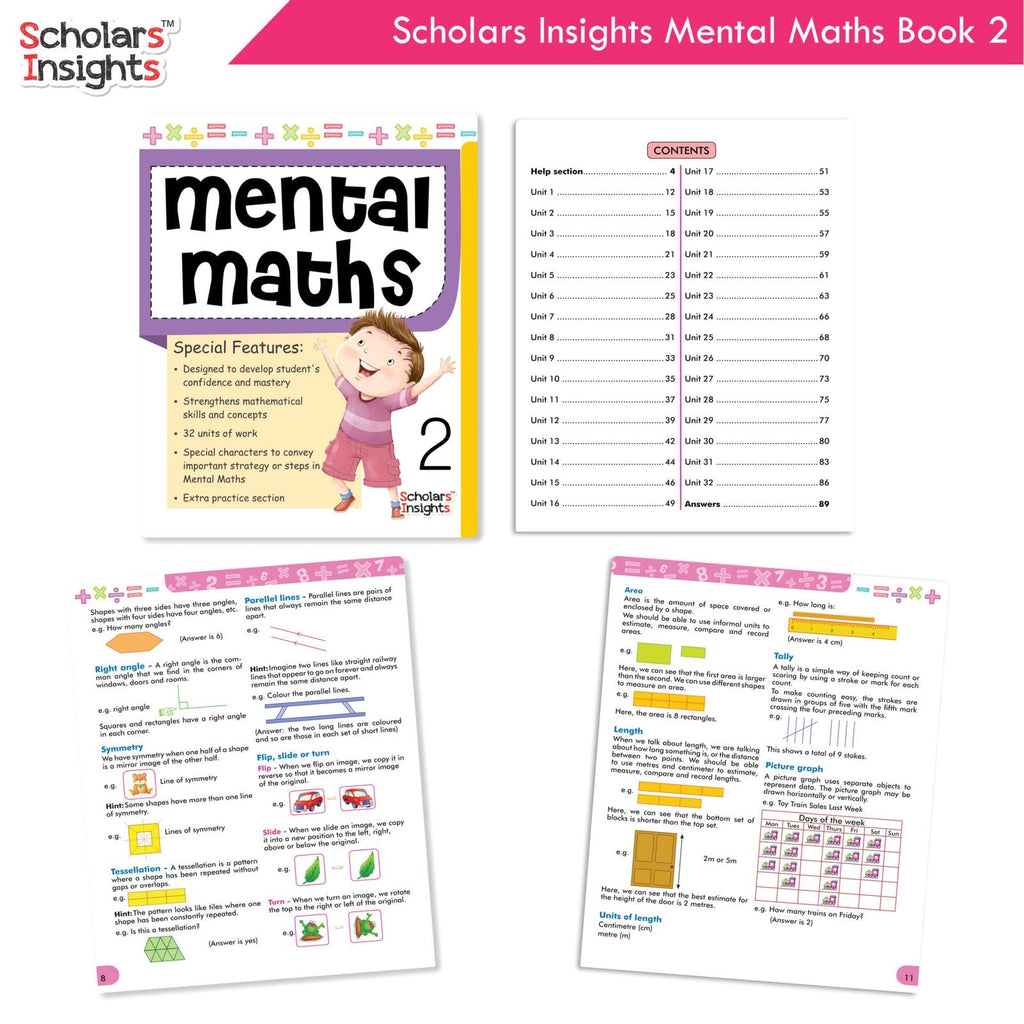 Scholars Insight Combo Set of Mathematics Workbooks For Grade 2| Set of 3| Problem Solving Book for Kids