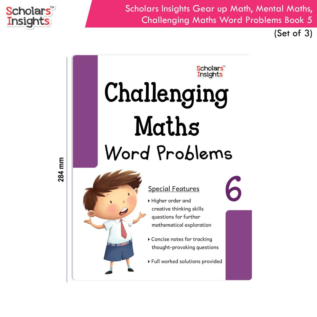Scholars Insight Combo Set of Mathematics Workbooks For Grade 6| Set of 3| Problem Solving Book for Kids