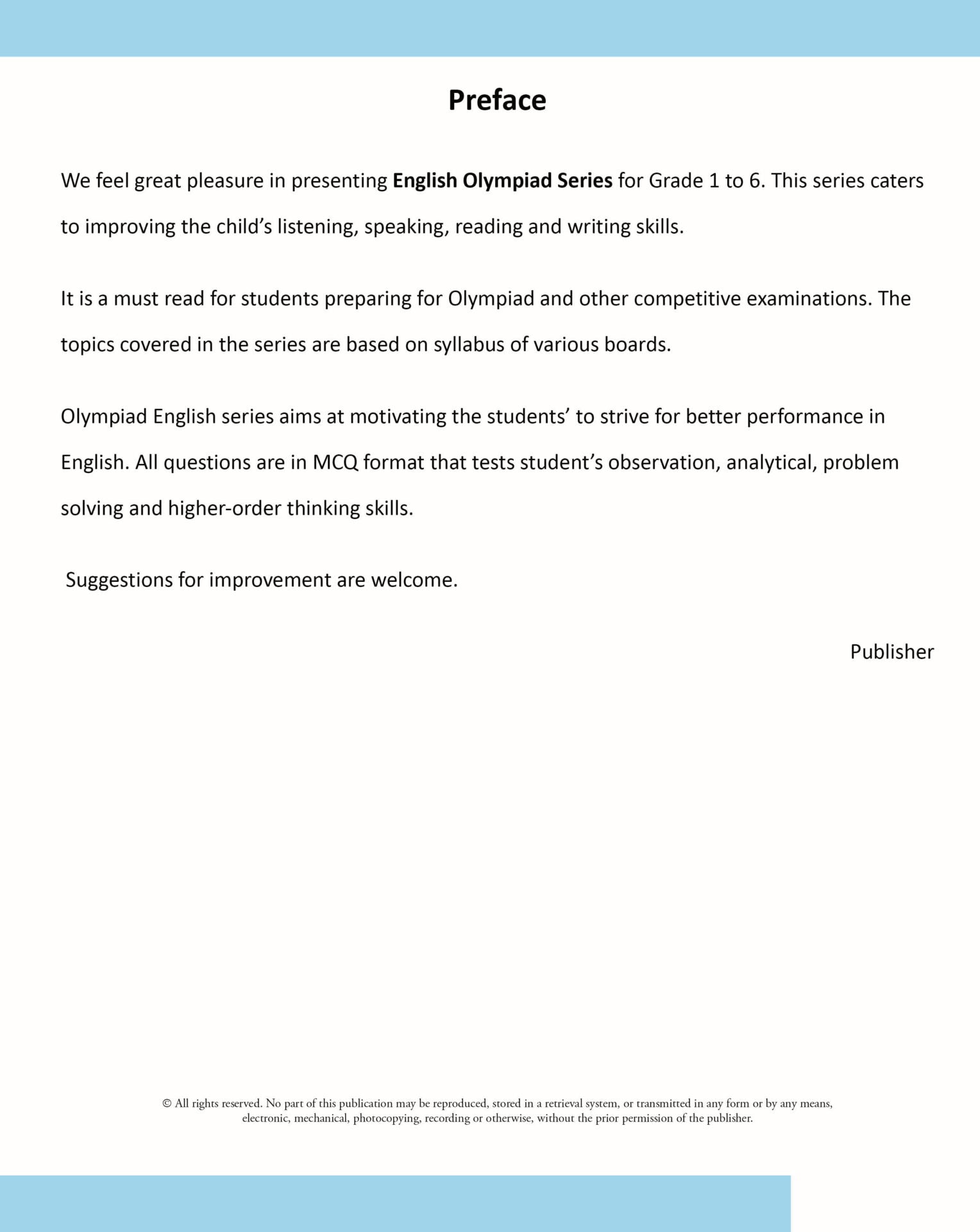 Scholars Insights English Olympiad Grade 4