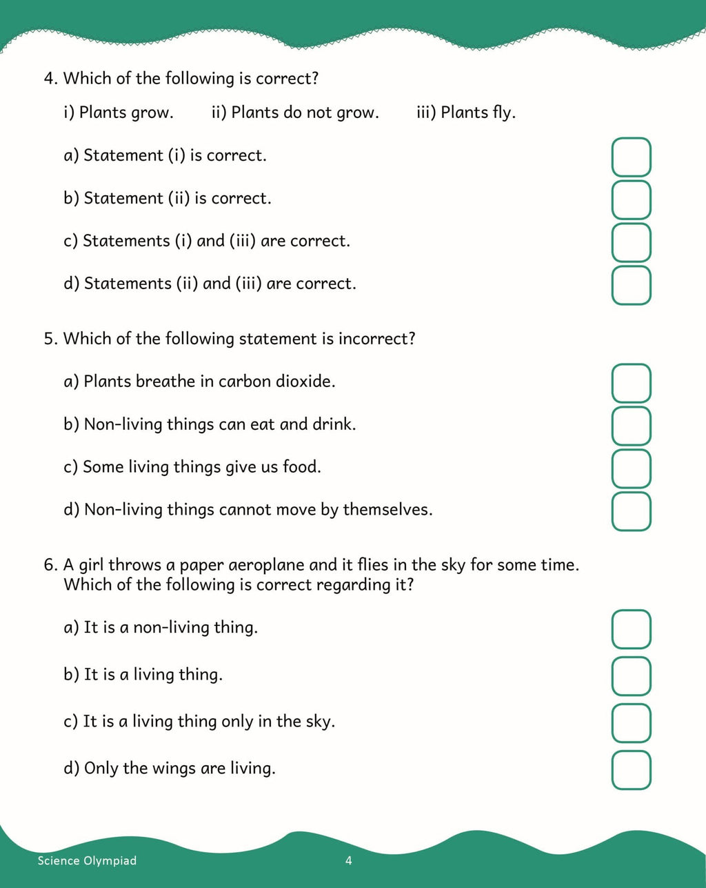Scholars Insights Science Olympiad Grade 1| Science Practical Questions in MCQ format, QMR Sheet, Self Evaluation Sheet, Test Paper|Ages 6-7 Years