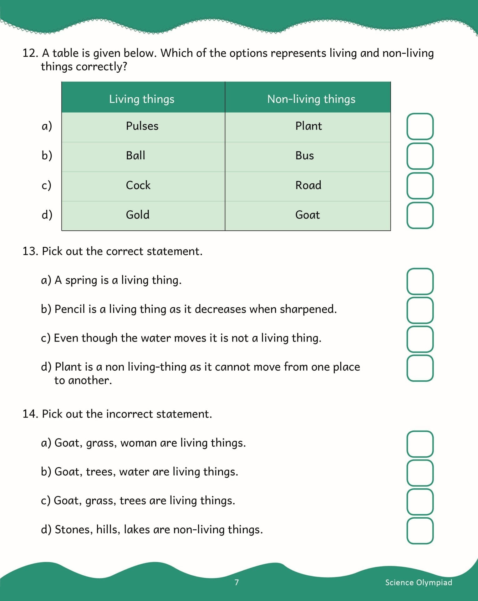 Scholars Insights Science Olympiad Grade 1| Science Practical Questions in MCQ format, QMR Sheet, Self Evaluation Sheet, Test Paper|Ages 6-7 Years