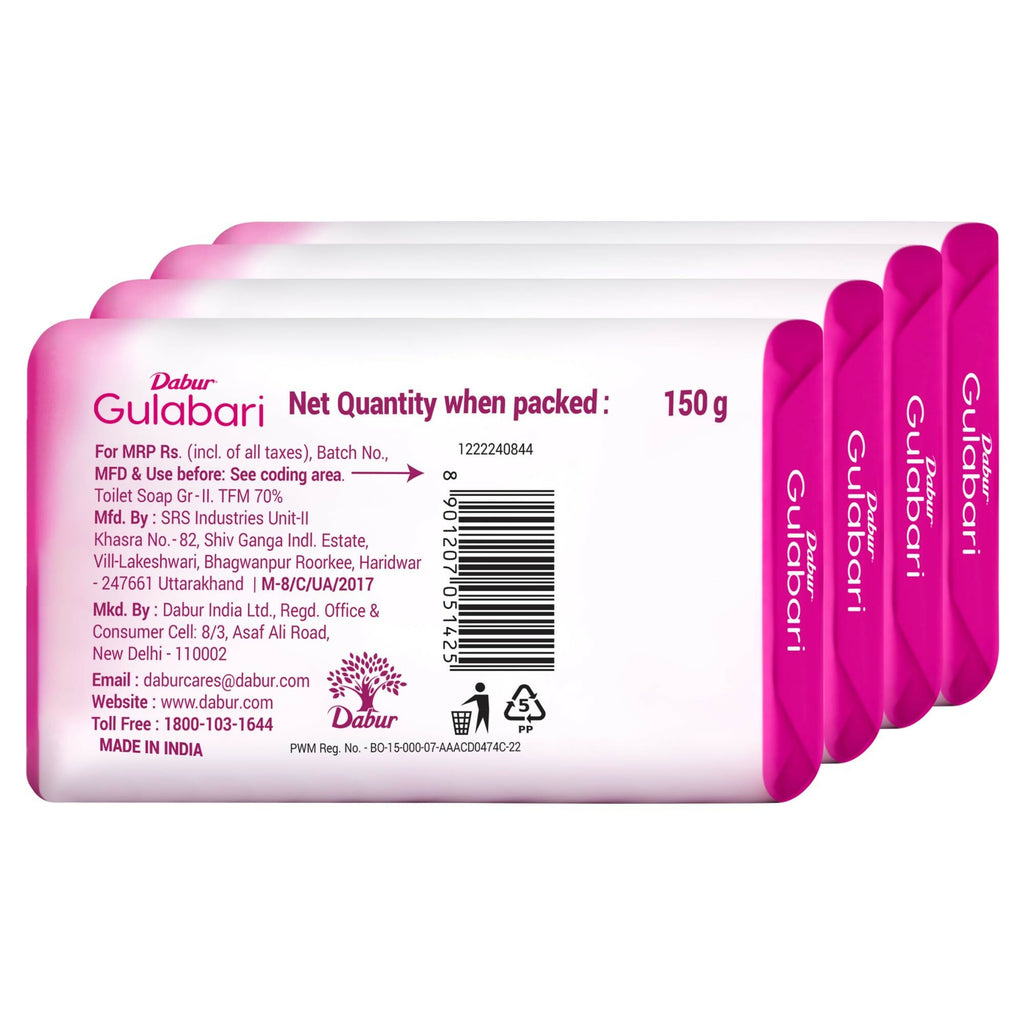 Dabur Gulabari Pure Rose Soap for Radiant Rose Glowing Skin & Body