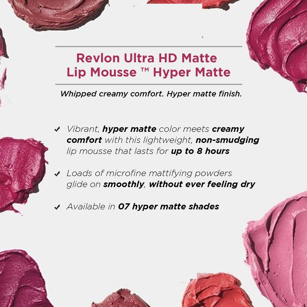 Revlon Hyper Matte Mat Intense Ultra Hd Matte Lip Mousse - Sunset