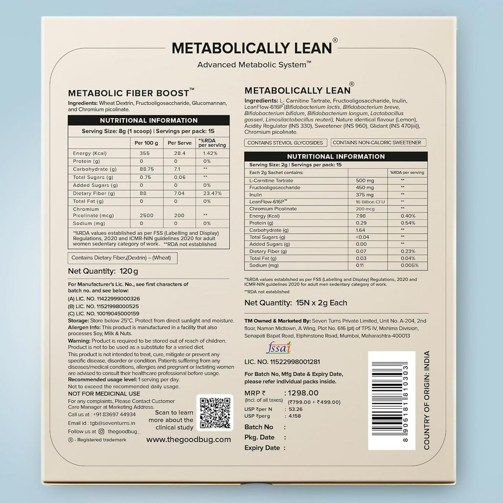 The Good Bug Metabolically Lean Advance Metabolic System Weight Loss For Women & Men