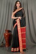 Exclusive Collection Beautiful Khadi Cotton Black Handloom Saree