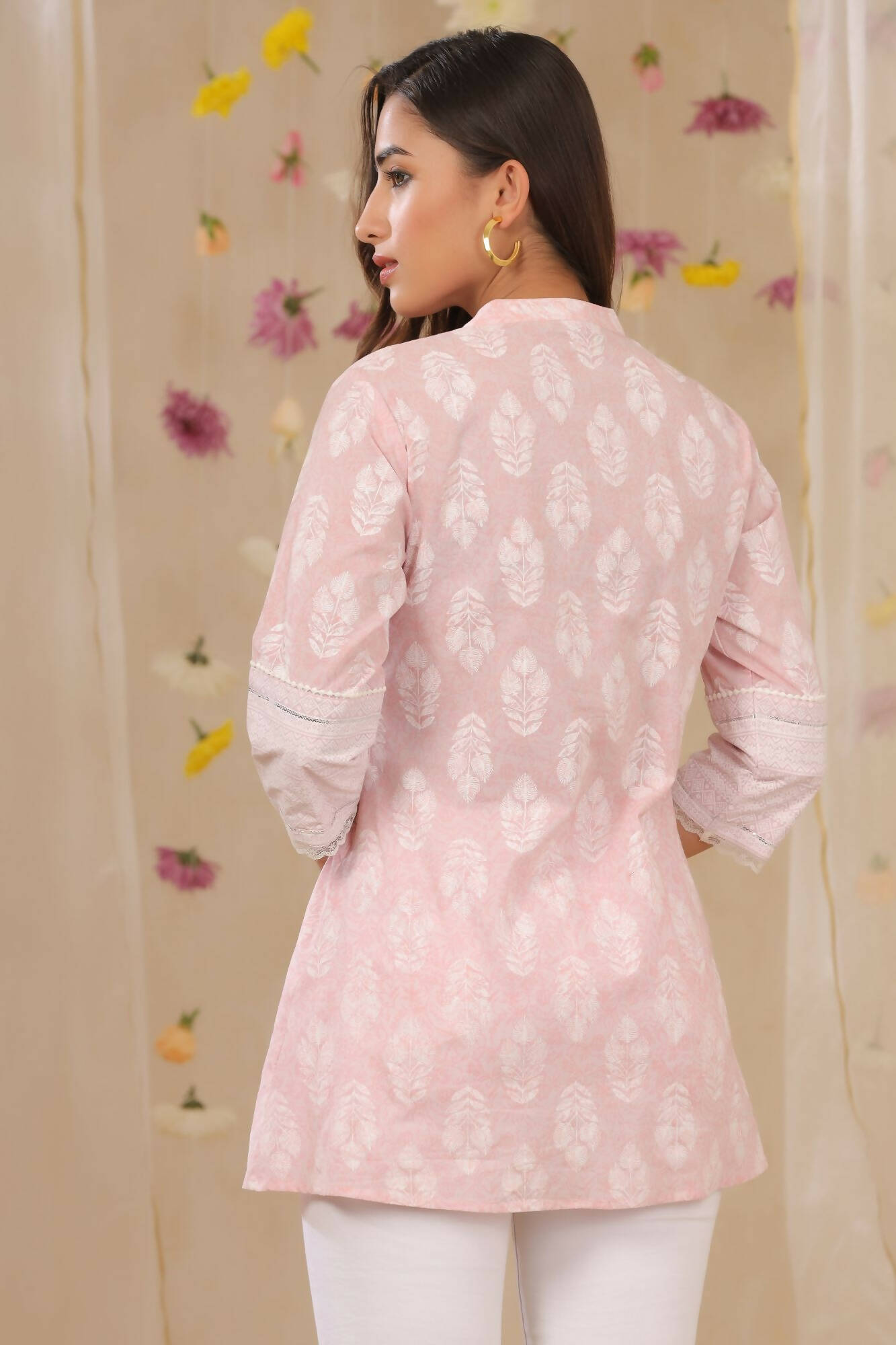 Juniper Women Lavender Cambric Printed A-Line Tunic