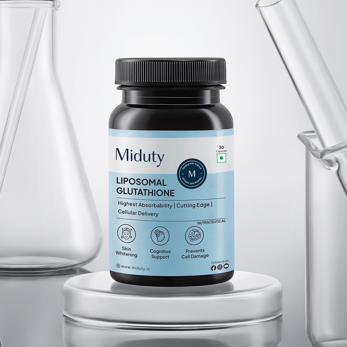 Miduty by Palak Notes Liposomal Glutathione Capsules