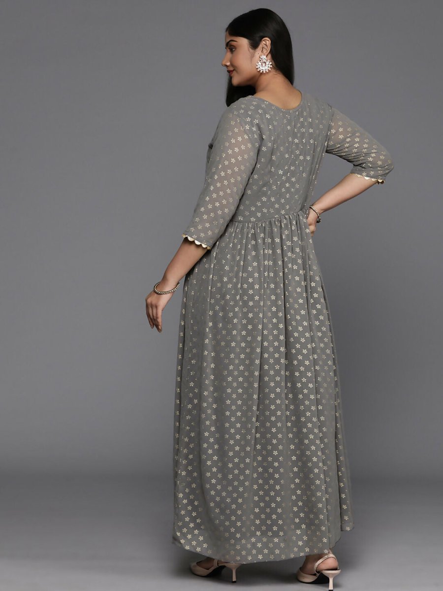 Ahalyaa Women's Traditional wear Ethnic Dress - Grey