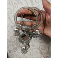 MS Fashion India Latkan Bangles With Stylish Mirror And Jhumkas