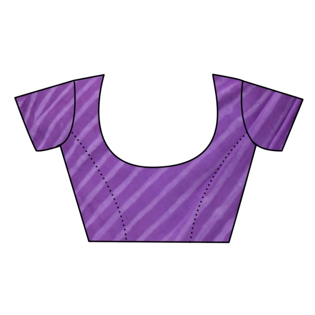 Very Much Indian Pure Cotton Handblock Printed Saree With Natural Dyes - Purple