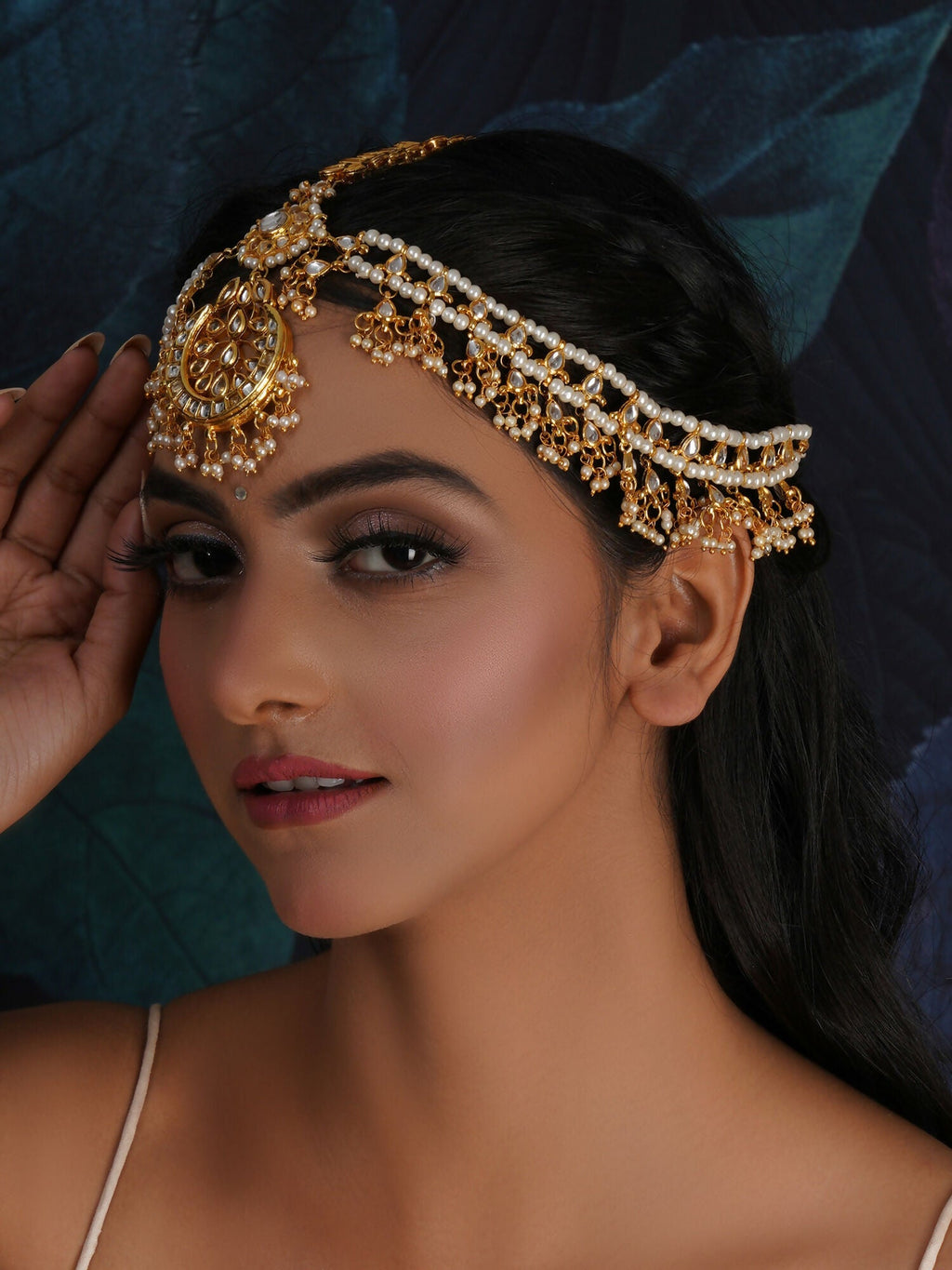 Kundan Layered Matha Patti (Gold) - Ruby Raang